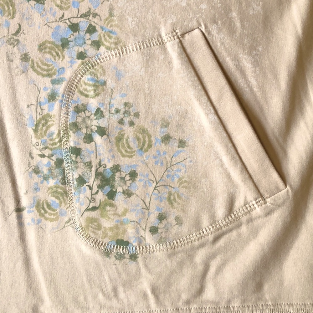 Cream Hoodie with Floral Design - Picture 3 of 12